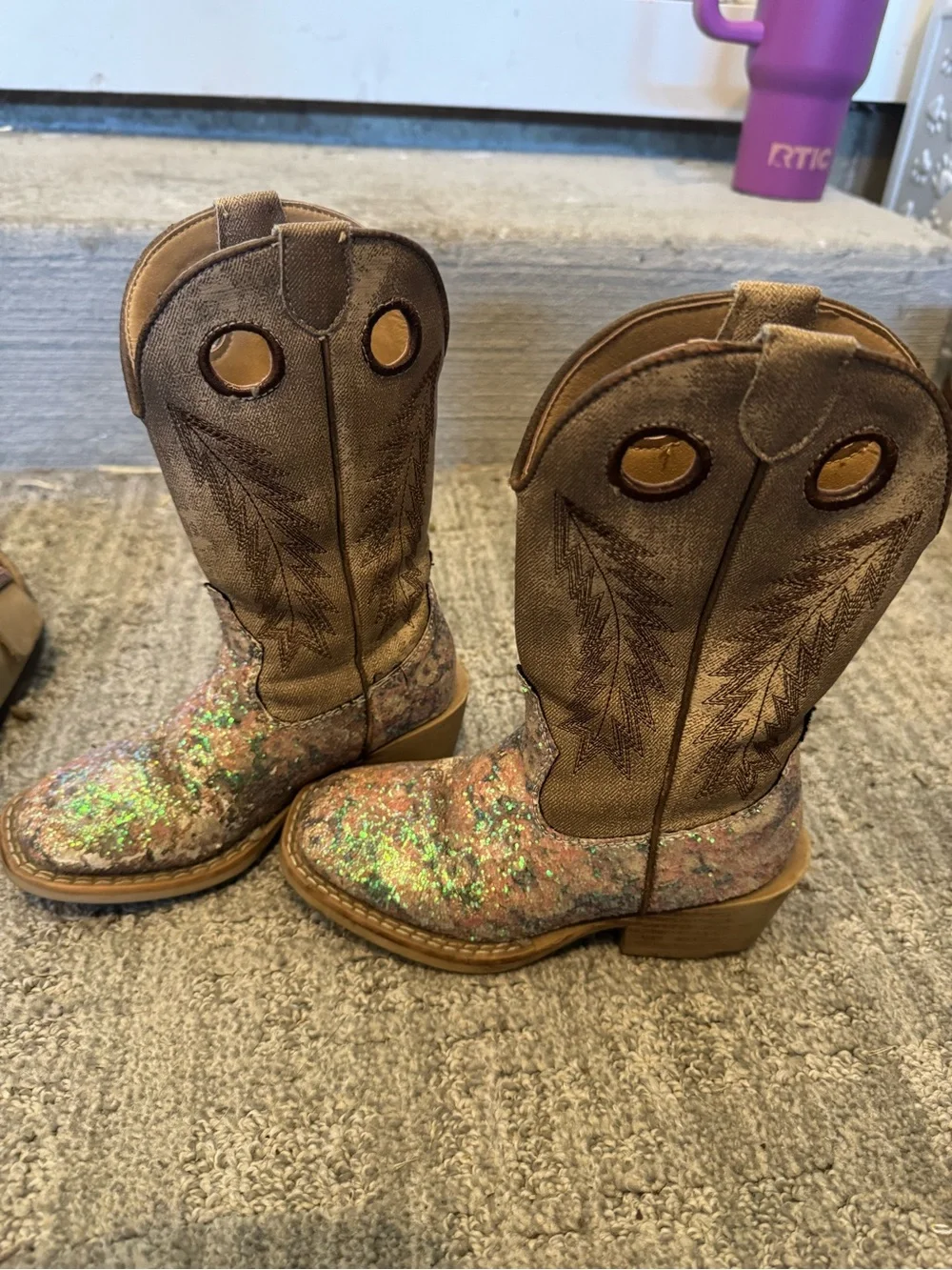 Girls' Roper Glitter Cowboy Boots